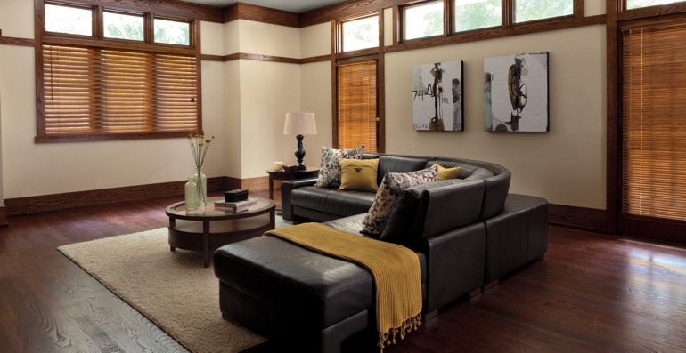 San Diego hardwood floor and blinds